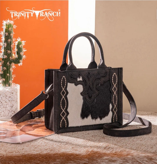 Trinity Ranch Western Hair-On Cowhide Mini Tote/Crossbody