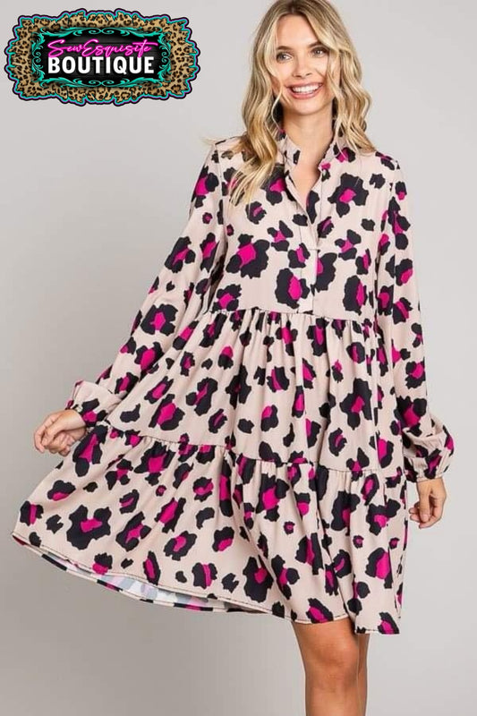 Mocha Leopard Dress