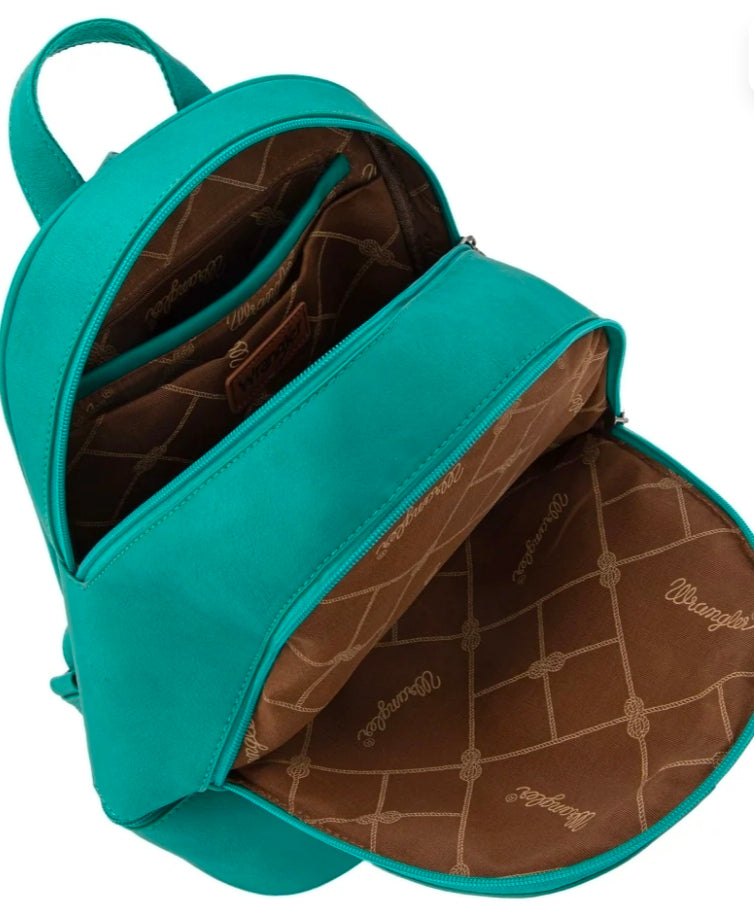 Wrangler Horseshoe Cutout Backpack - Turquoise