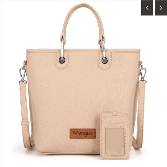 Wrangler Top Handle Tote/Crossbody-Tan