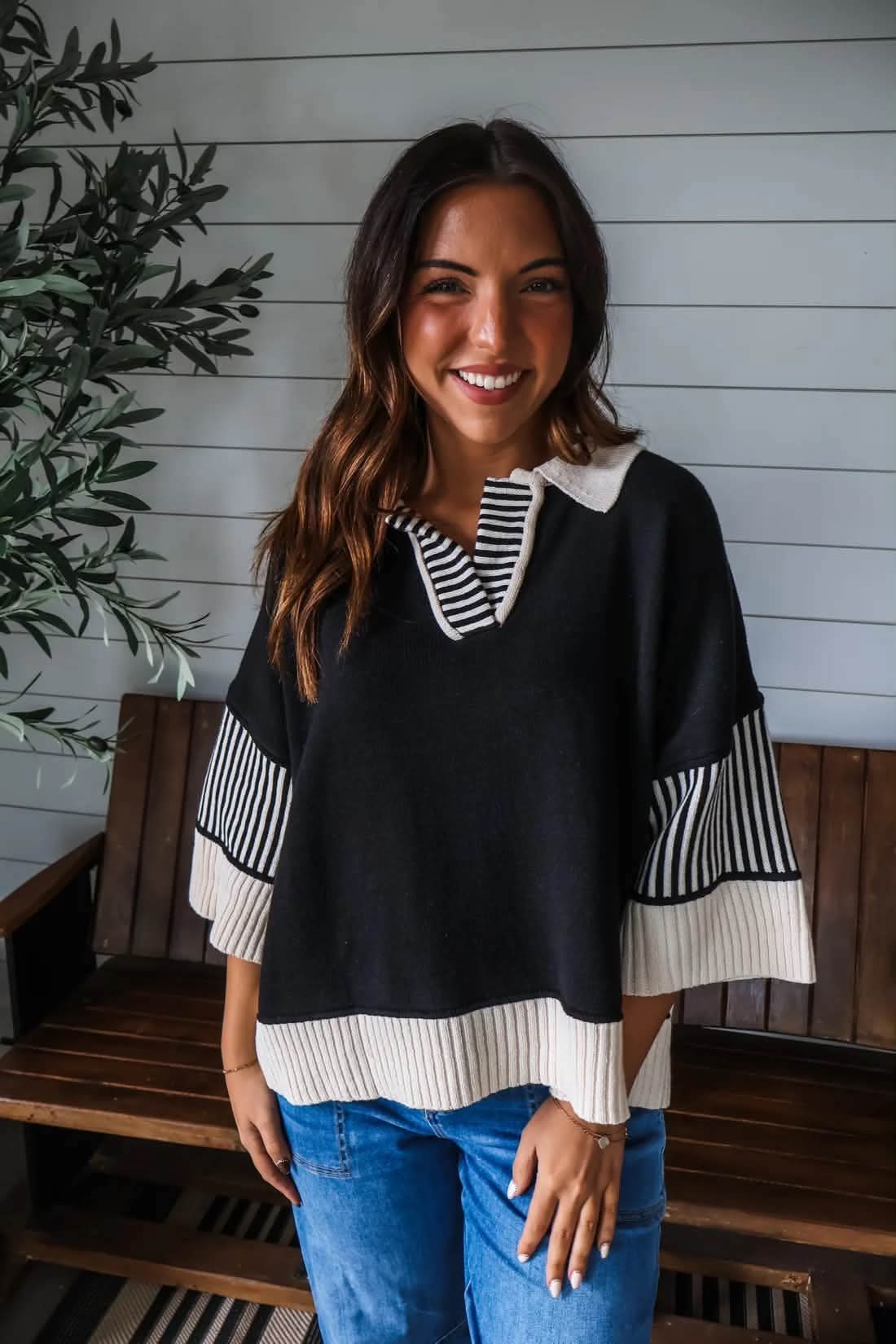 🖤 Classic Stripes Knit Top 🖤