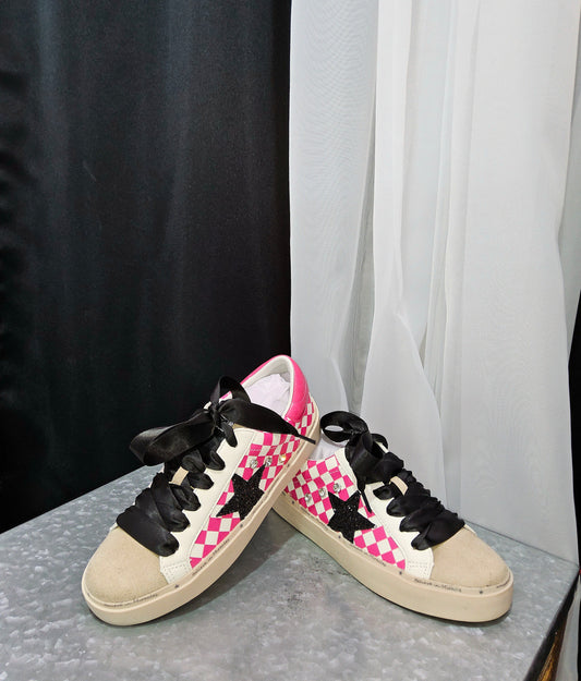 Sassy Sparkle Checker Kicks