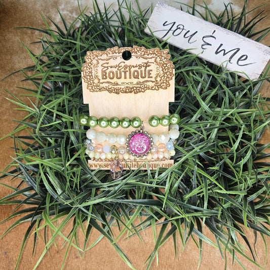 💚Emerald Blush Sparkle Stack