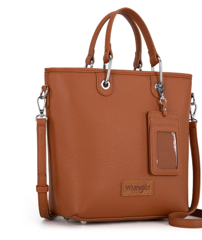 Wrangler Top Handle Tote/Crossbody-Brown