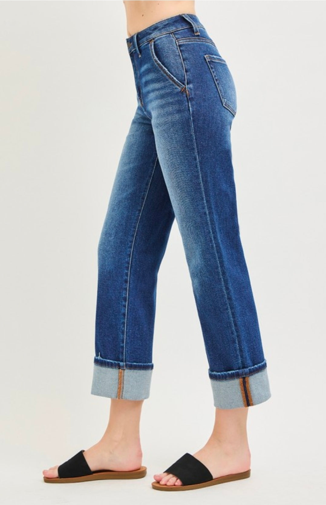 J21 Eleven High Rise Straight Cuffed Jeans