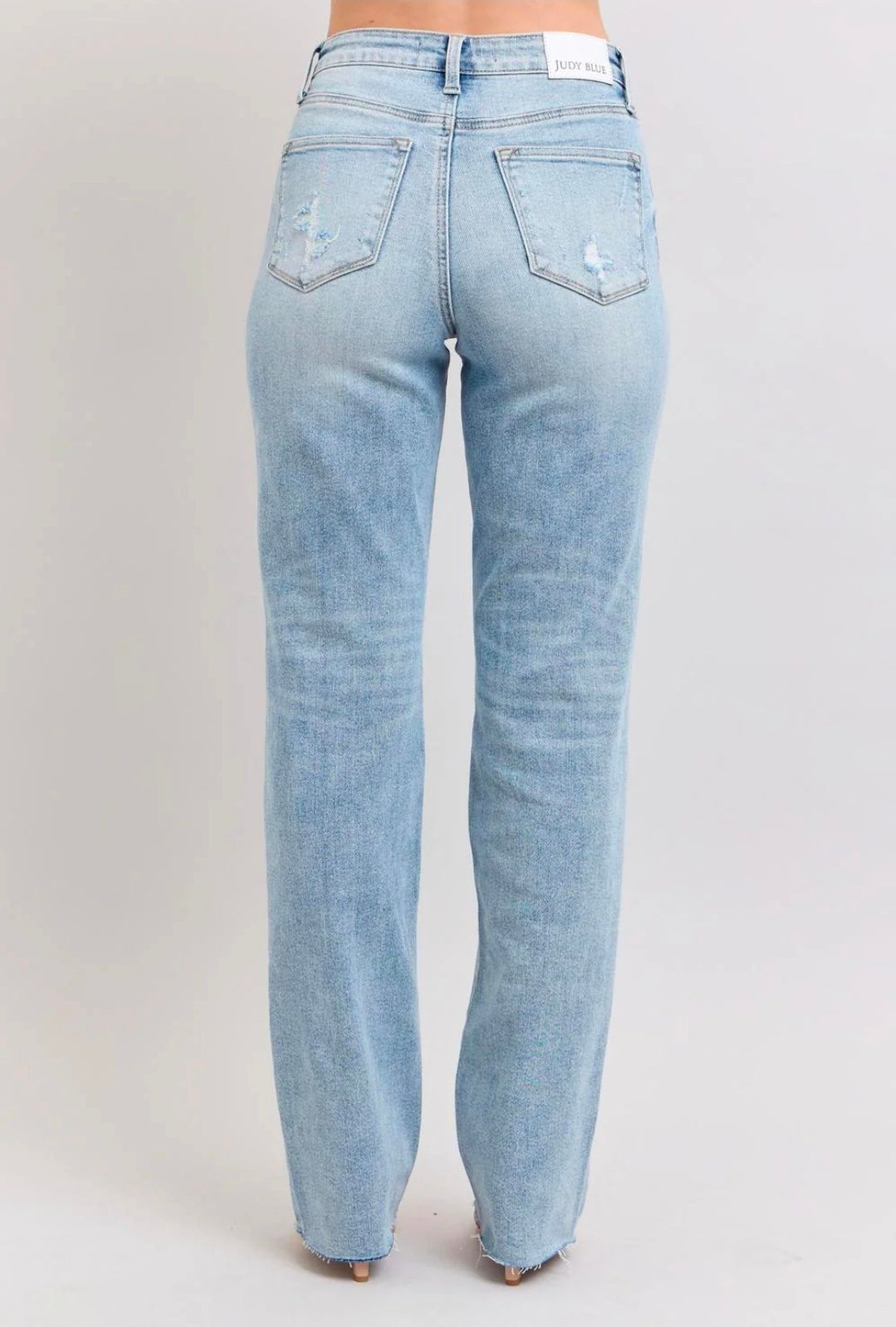 Judy Blue Mid Rise Light Wash Dad Denim Jeans