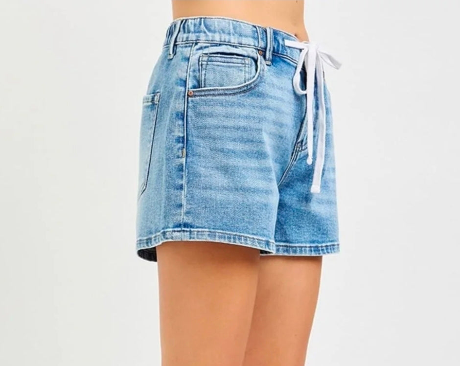 RISEN Medium Slouchy Front Tie Detail Shorts