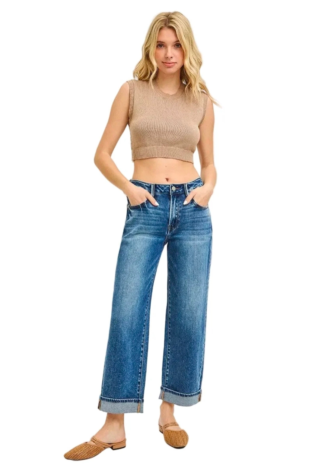 Risen Jeans-High Rise Ankle