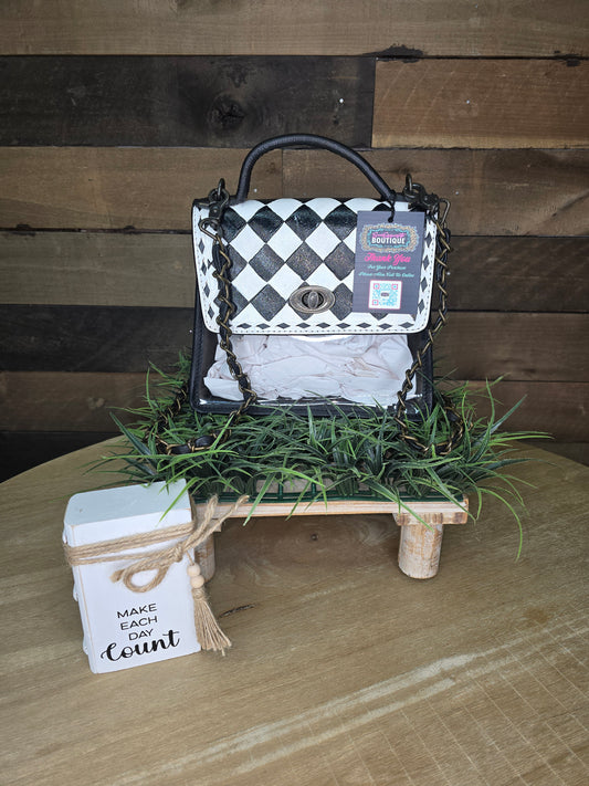 Harlequin Chic Crossbody Black