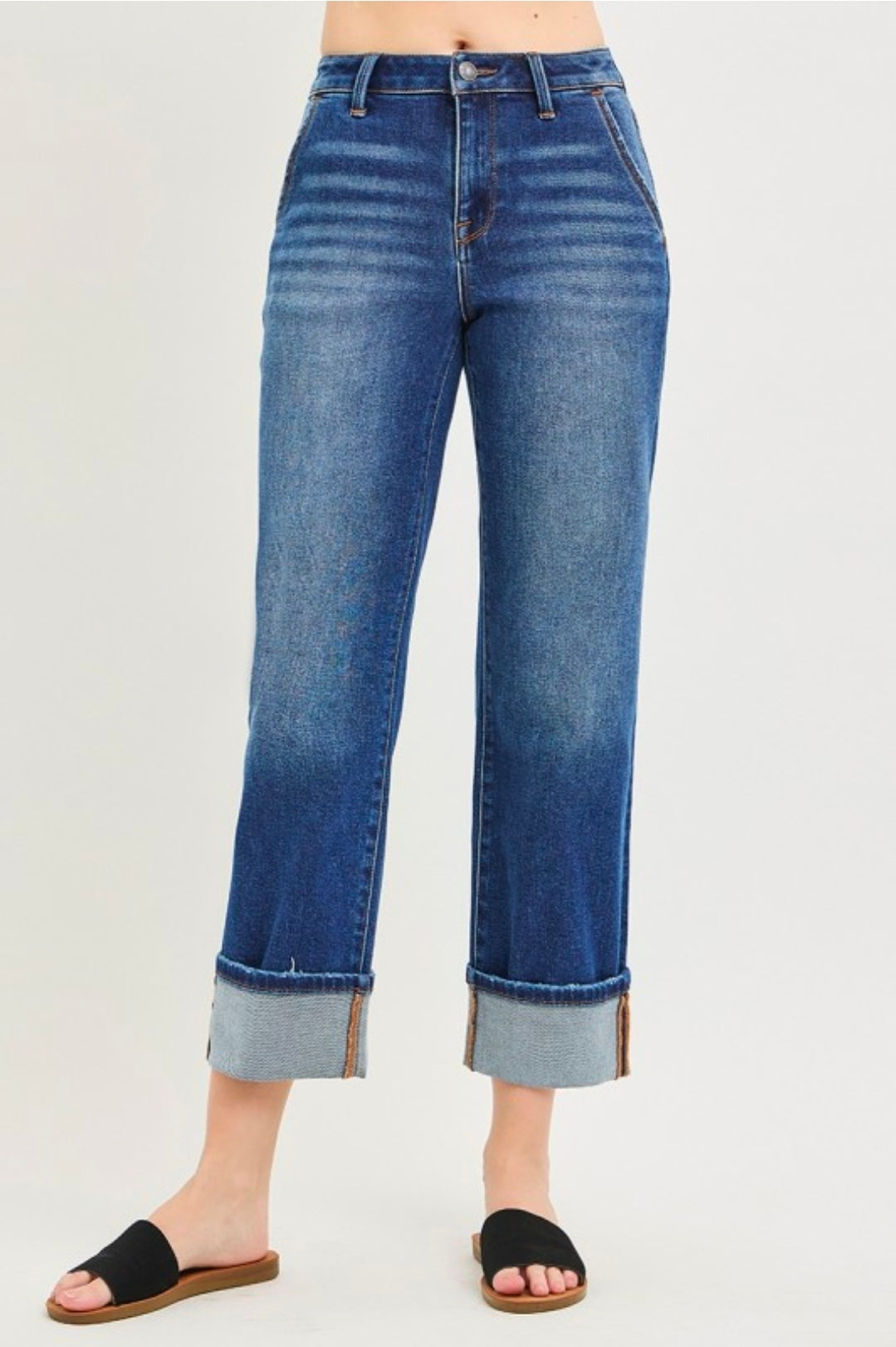 J21 Eleven High Rise Straight Cuffed Jeans