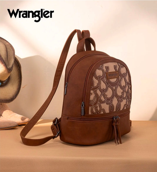 Wrangler Horseshoe Cutout Backpack - Brown