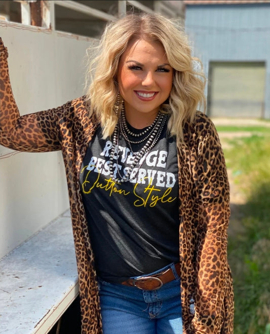 Cody Sheer Leopard Cardigan