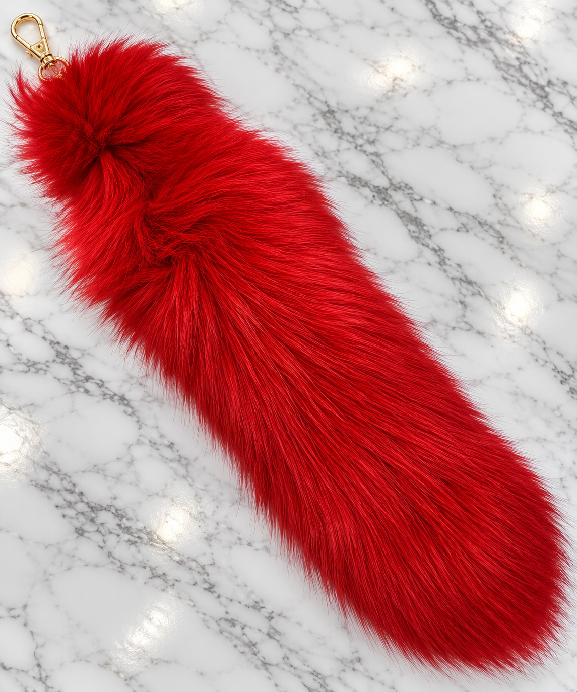 ❤️ Large Red Fox Fur Tail ❤️