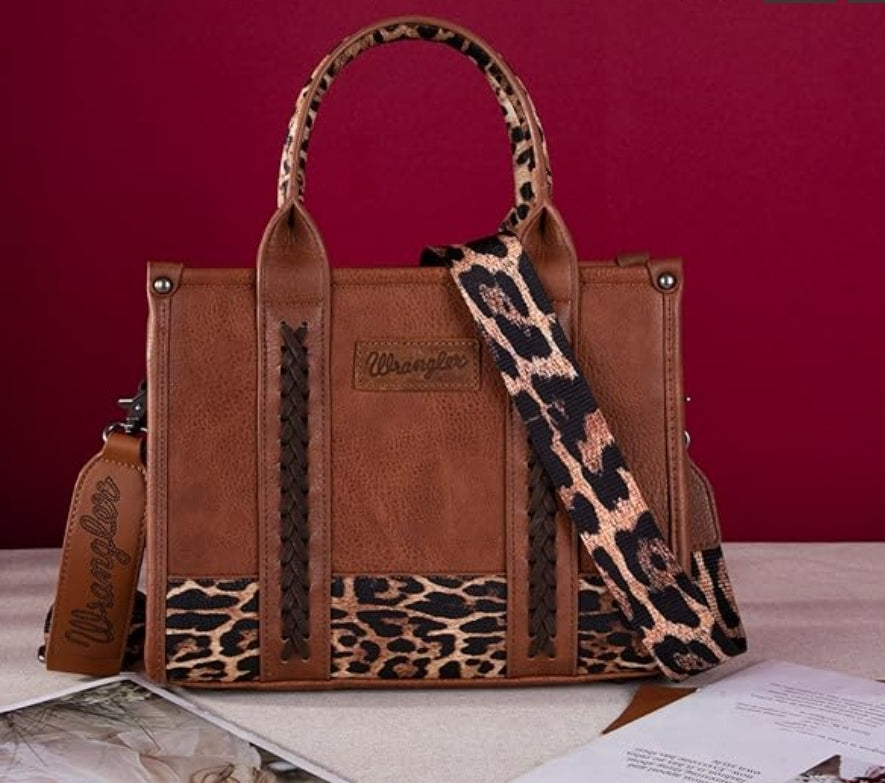 Wrangler LEOPARD Concealed Carry Tote/Crossbody Leopard