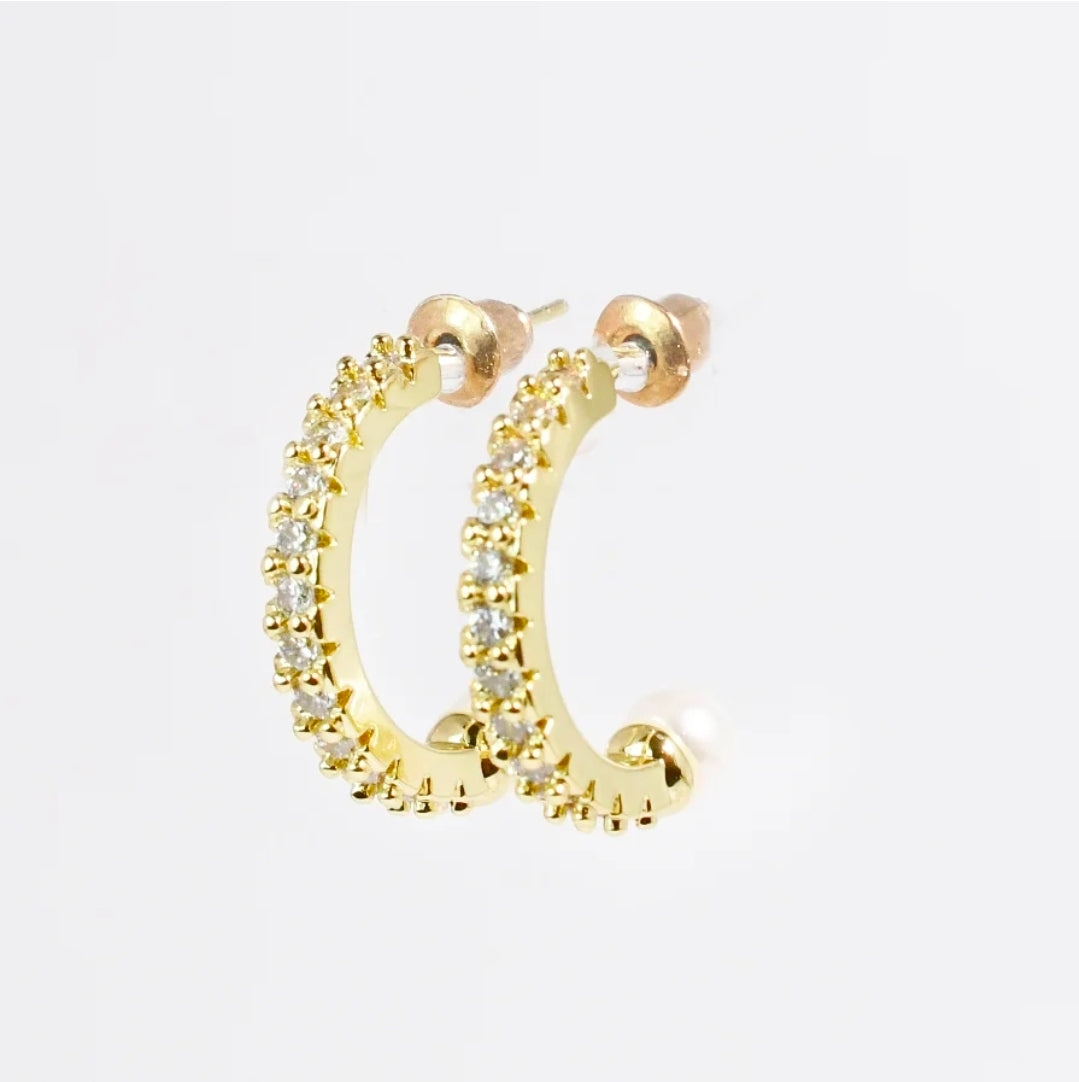 Pearl Crush Hoop Gold