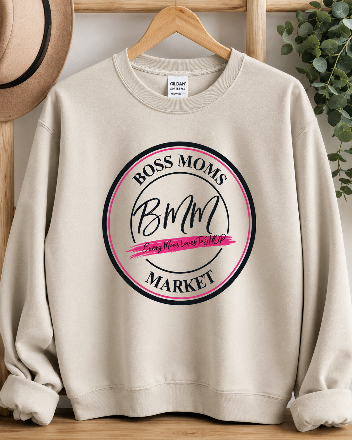 Boss Moms Market Midweight Crewneck