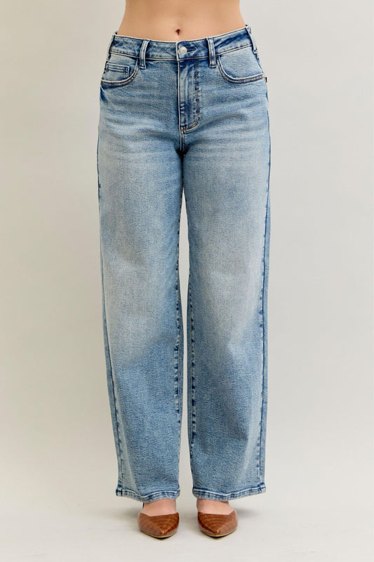 Judy Blue High Waist Wilhemina Light Vintage Wash Leg Denim Jeans