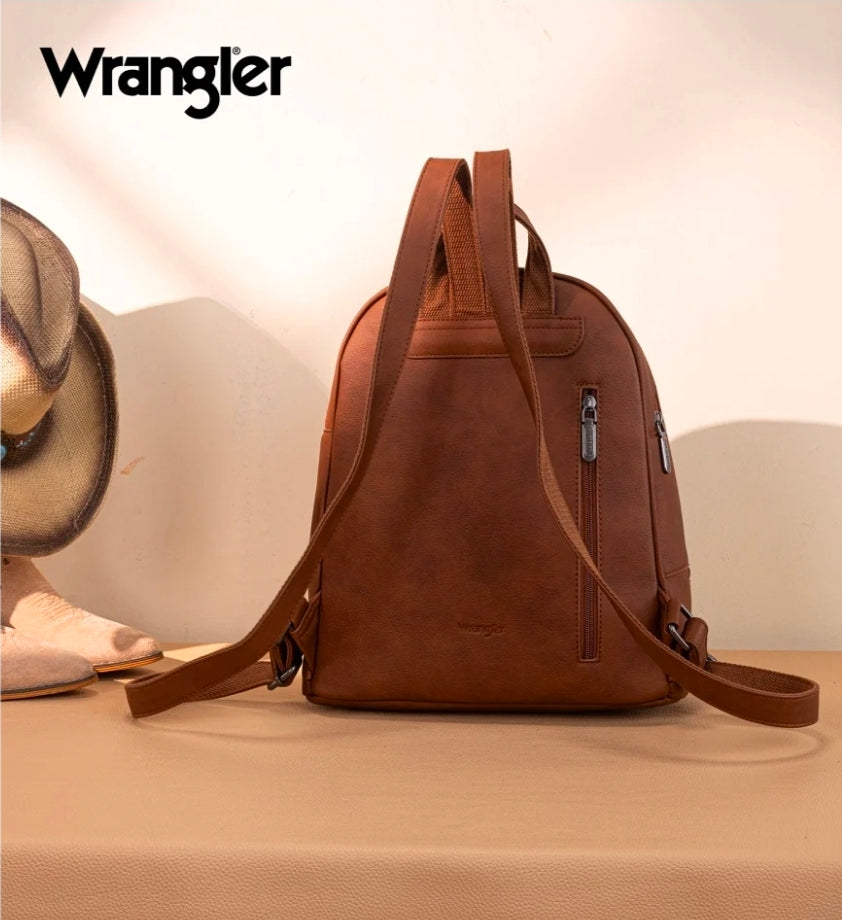 Wrangler Horseshoe Cutout Backpack - Brown