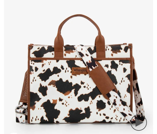 Wrangler Laptop Tote Bag Cow-Brown