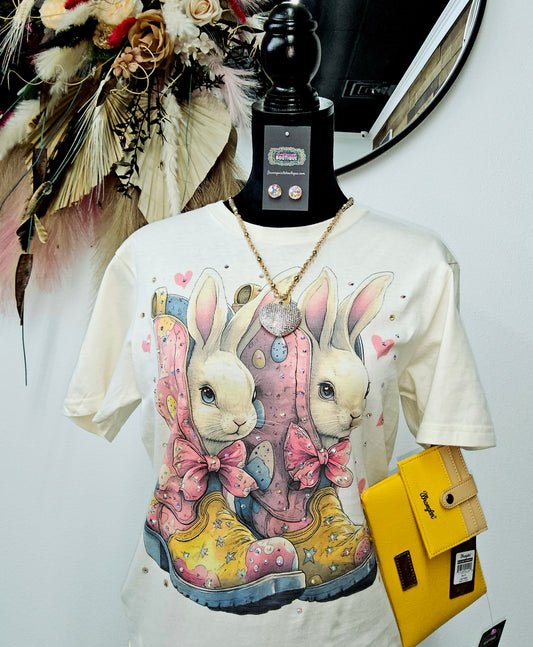 Sweet Bunny Boots Tee 🐰