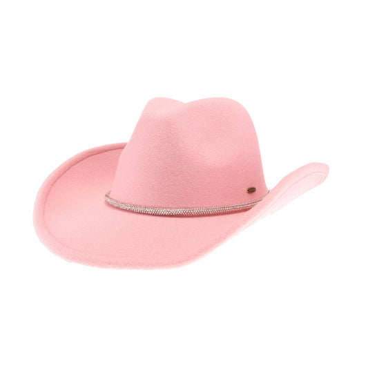 Reno Vegan Fabric Cowboy Hat ROSE
