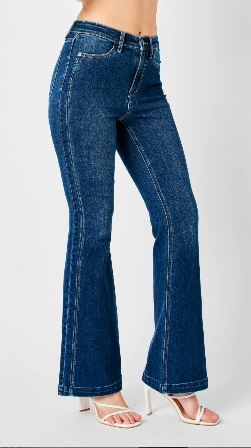 Judy Blue High Rise Side Seam Flare Plus Sizes Jeans