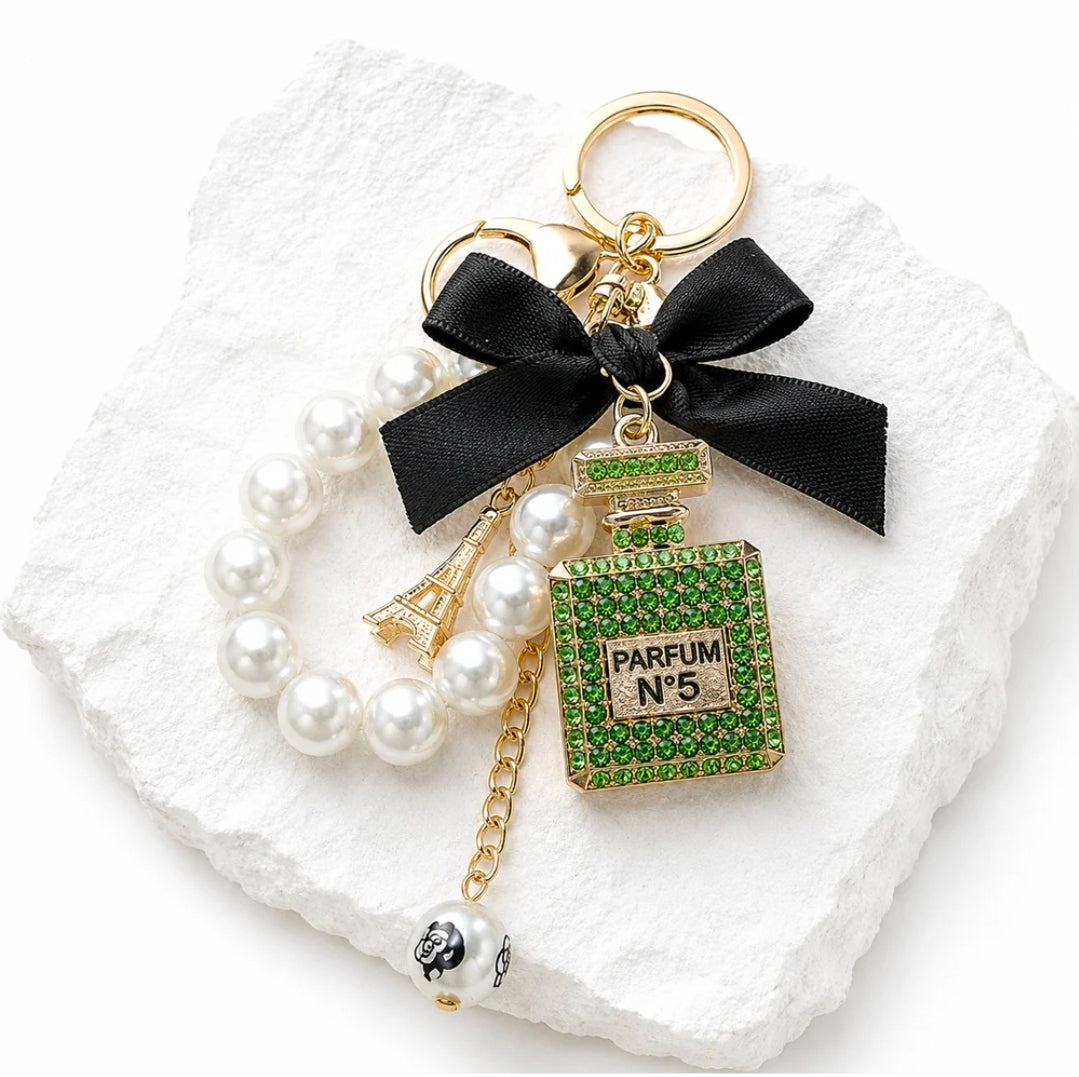 💚✨ Emerald Elegance Perfume Keychain