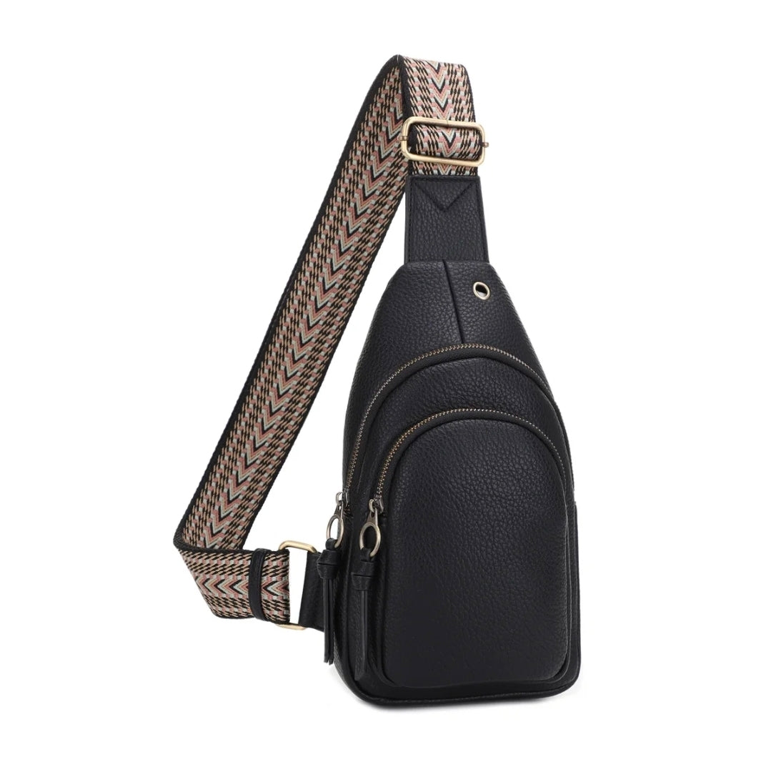 🖤✨ Urban Chic Double-Zip Sling Backpack