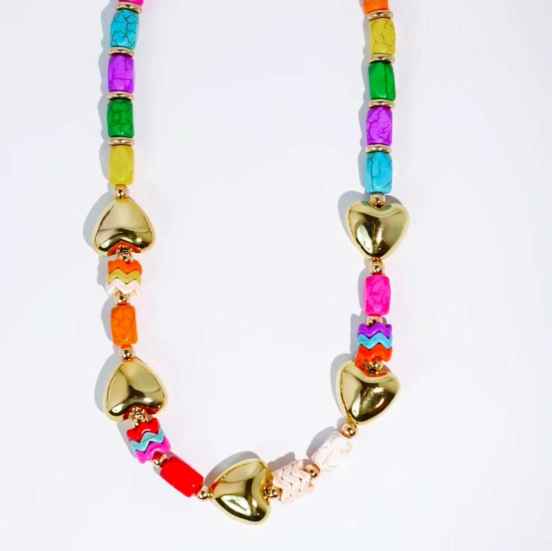 Heart Pop Gold Necklace