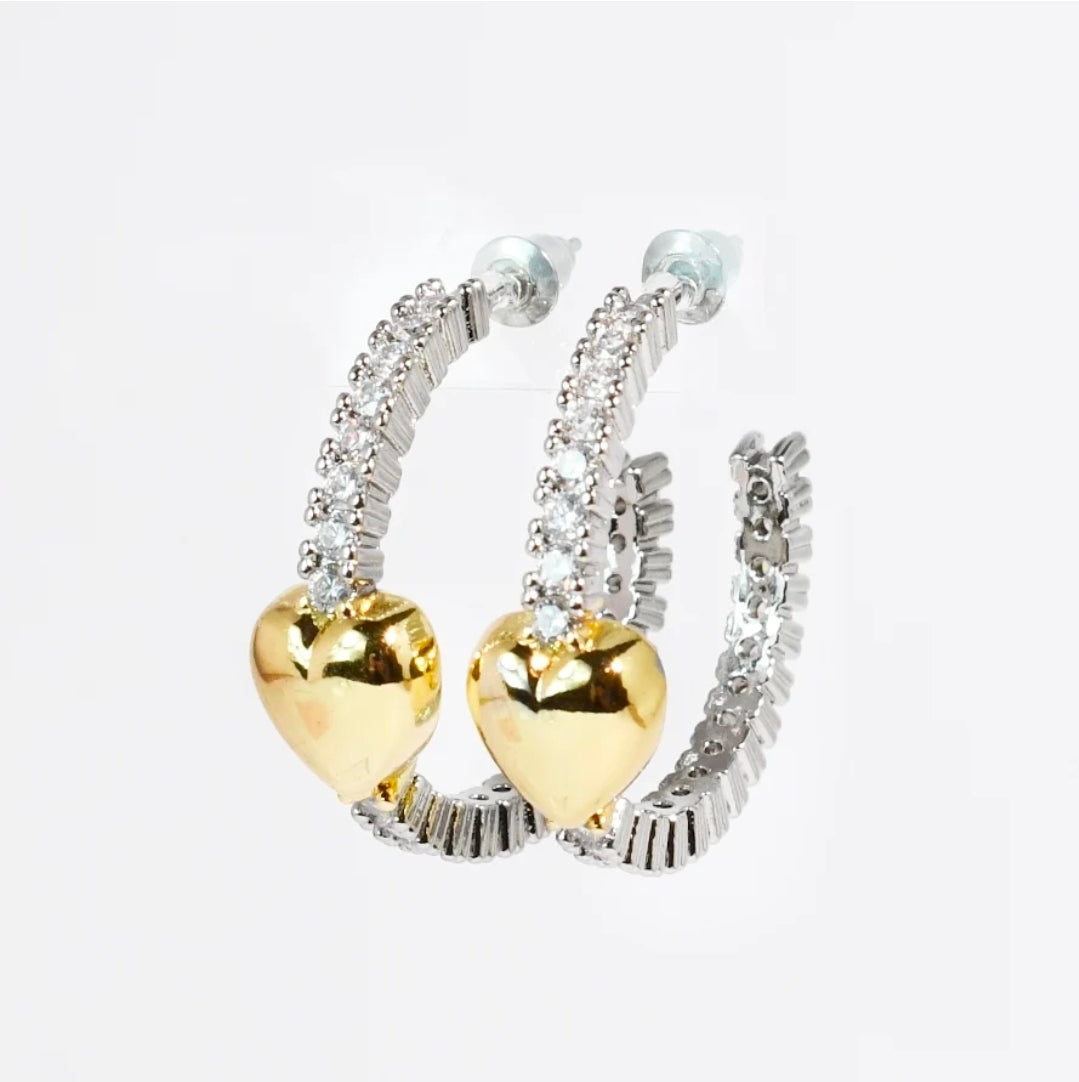 Glam Heart Hoops