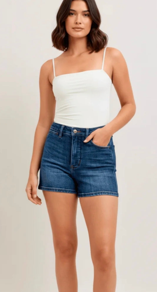 Judy Blue High Waist Tummy Control Slim Denim Shorts