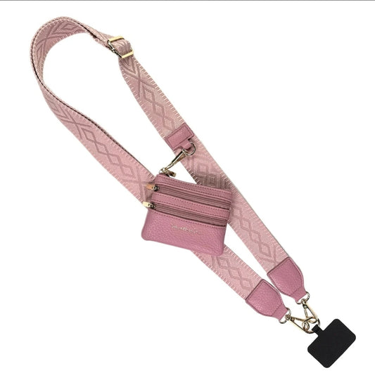 Clip & Go Strap w/Zippered Pouch Classic Rose