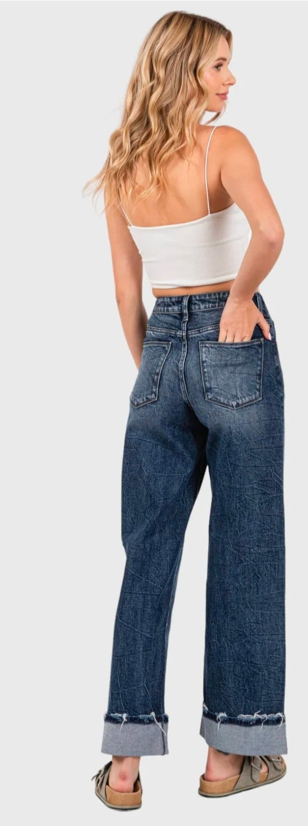 Petra HIGH RISE COMFORT STRETCH WIDE LEG W/ CUFFED HEM