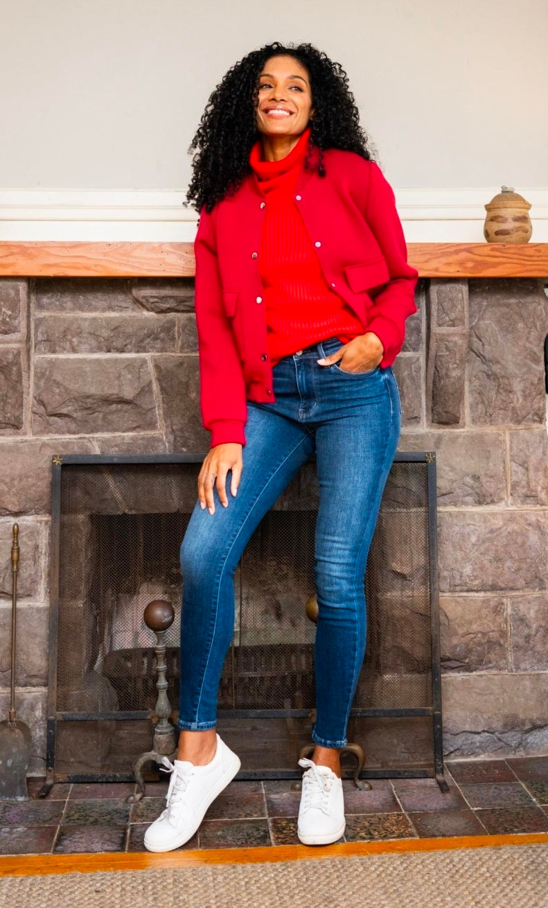 Judy Blue Mid Rise Thermal Skinny Denim Jeans