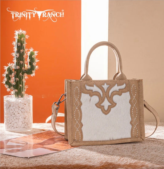 Trinity Ranch Western Hair-On Cowhide Mini Tote/Crossbody