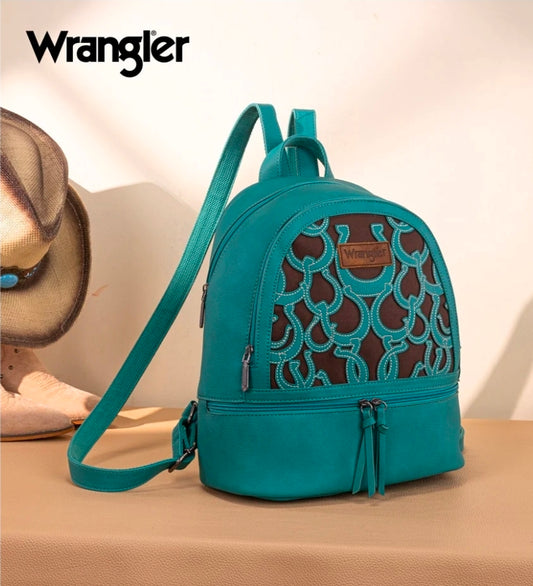 Wrangler Horseshoe Cutout Backpack - Turquoise