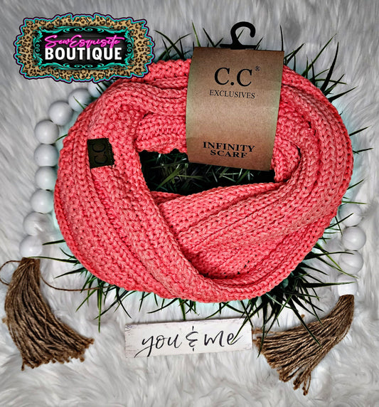 Coral Infinity Scarf