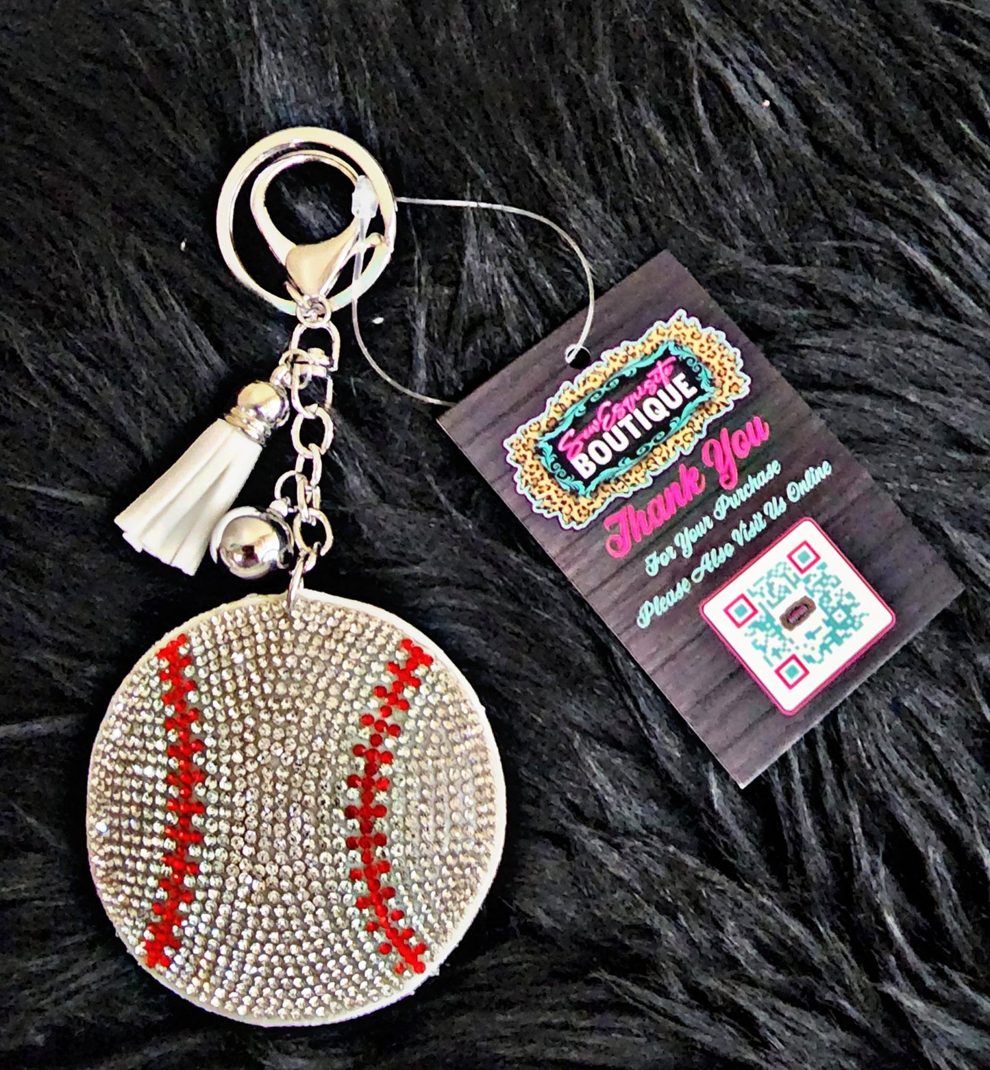 Baseball Bling Keychain