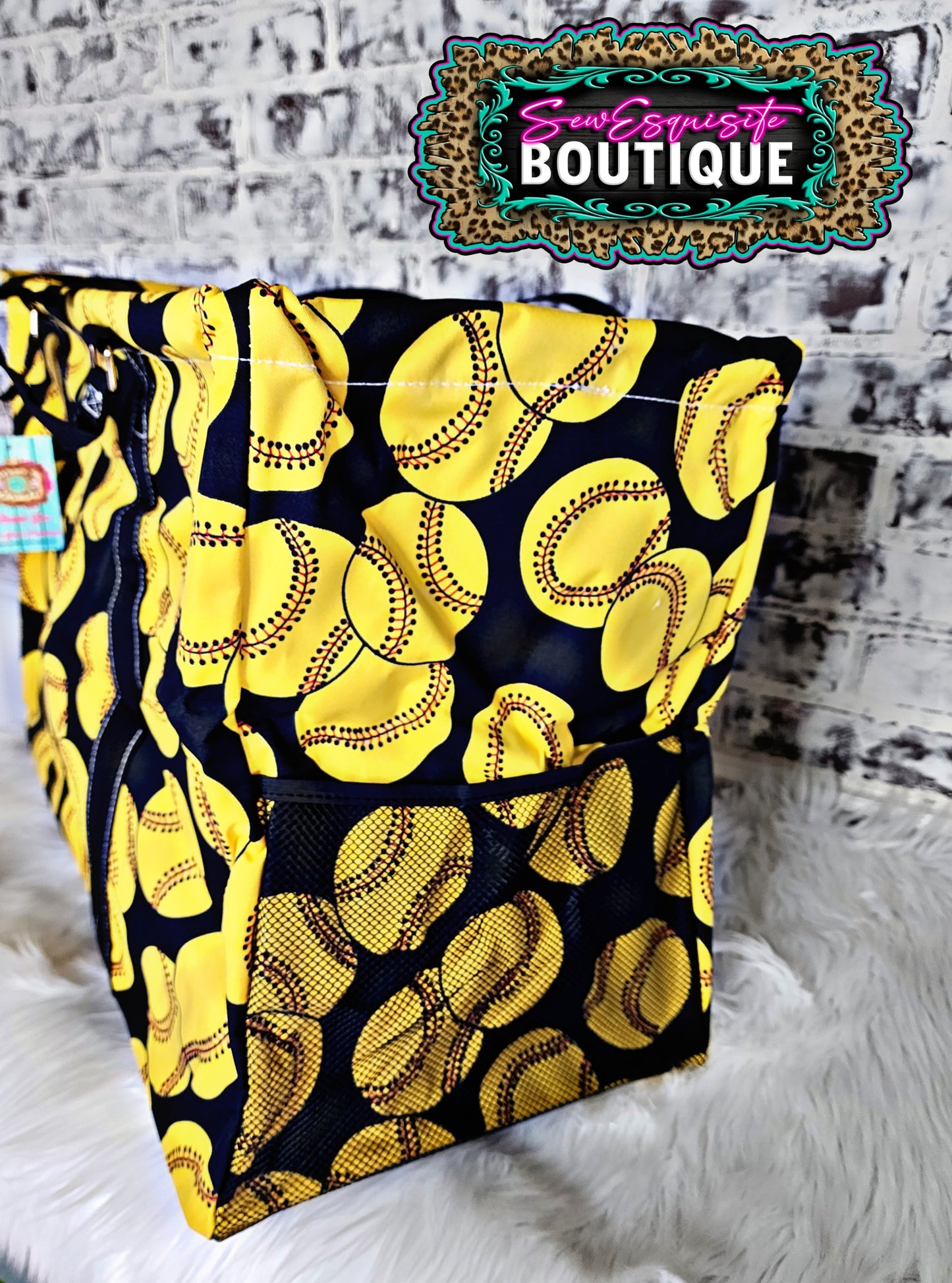 Softball Collapsible Basket With Lid